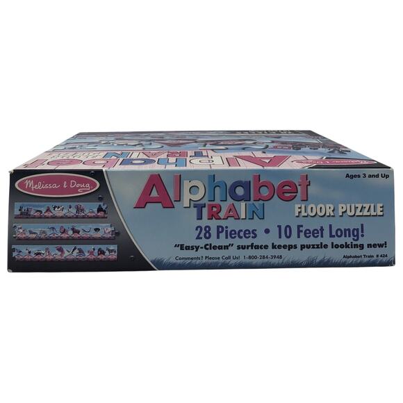 Melissa & Doug Alphabet Train No 424 Jumbo Floor Puzzle 28 Pieces 10 Ft Long - Picture 2 of 4